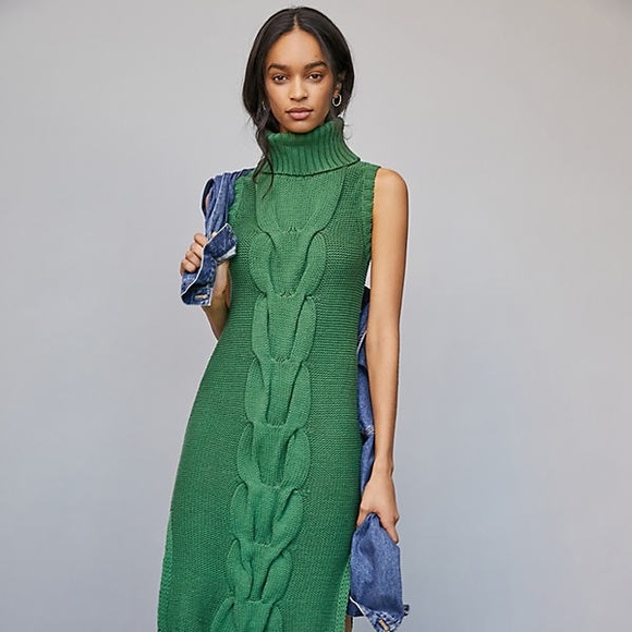 Sapphire Cable Knit Tunic Dress 